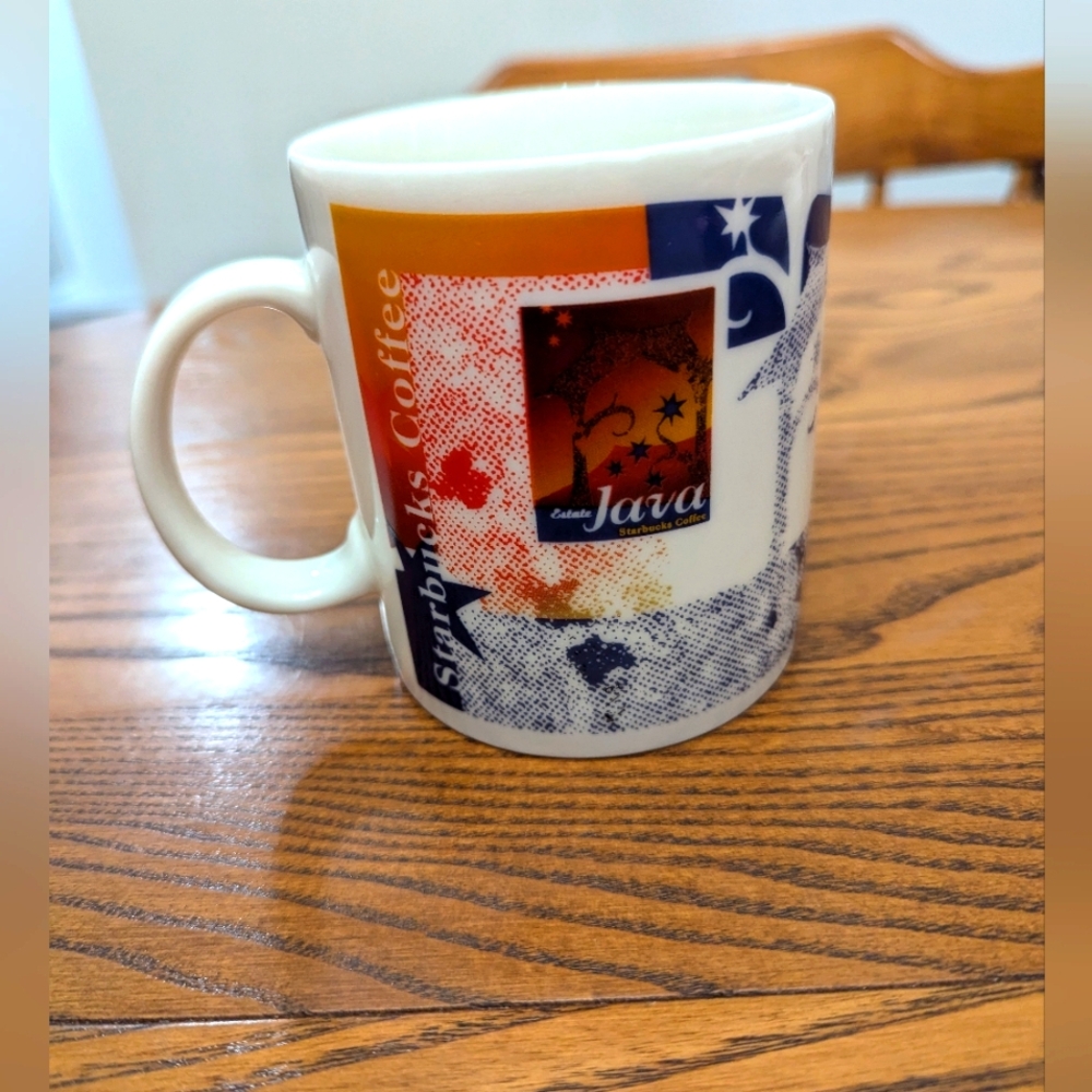 - Starbucks mug or cup. Large. Graphic mug, Estate Java, stars, trellis. G…